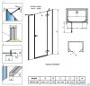 Radaway Fuenta Dwjs drzwi wnękowe 130cm prawe chrom połysk szkło przejrzyste 1384032-01-01R/1384090-01-01